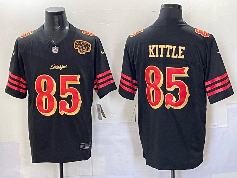 Men San Francisco 49ers #85 Kittle black Limited Nike NFL 2025 Jersey 08